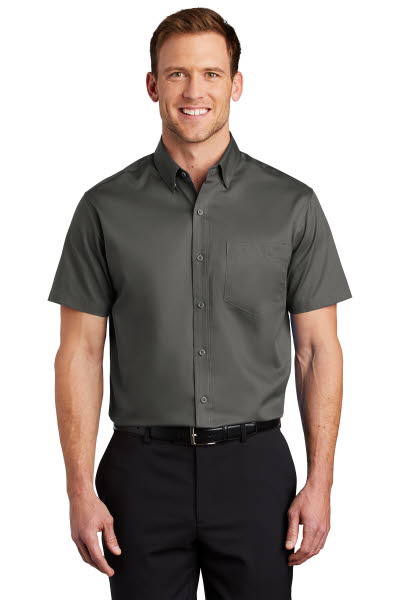 S664 Men's Wrinkle Free Shirt Short Sleeve | KCA